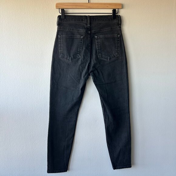 Everlane High-Rise Ankle Jeans Washed Black Size 26 Women’s Ankle Cut Stretch - Picture 4 of 9